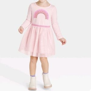 Pink rainbow heart dress